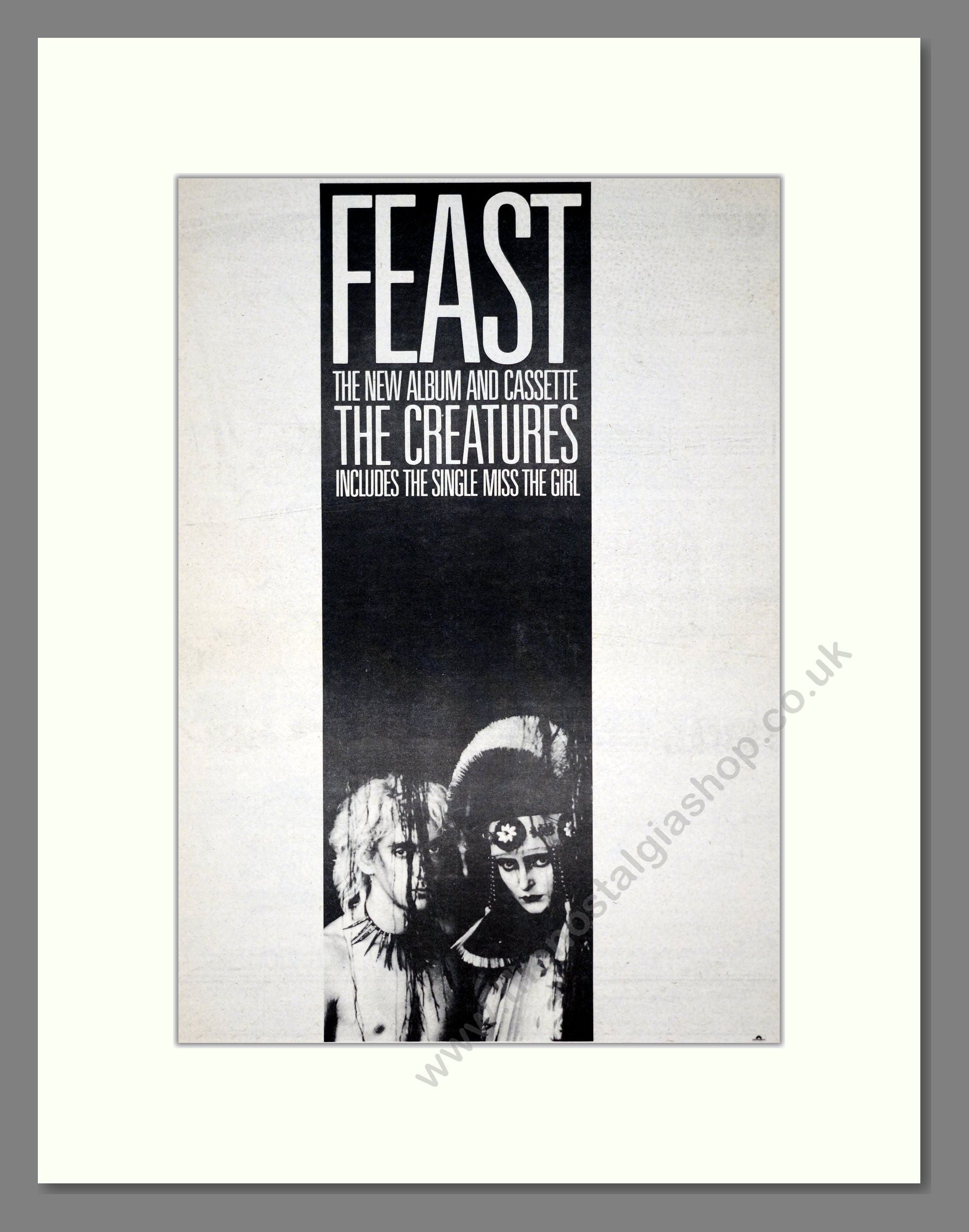 Creatures (The) - Feast. Vintage Advert 1983 (ref AD19302)