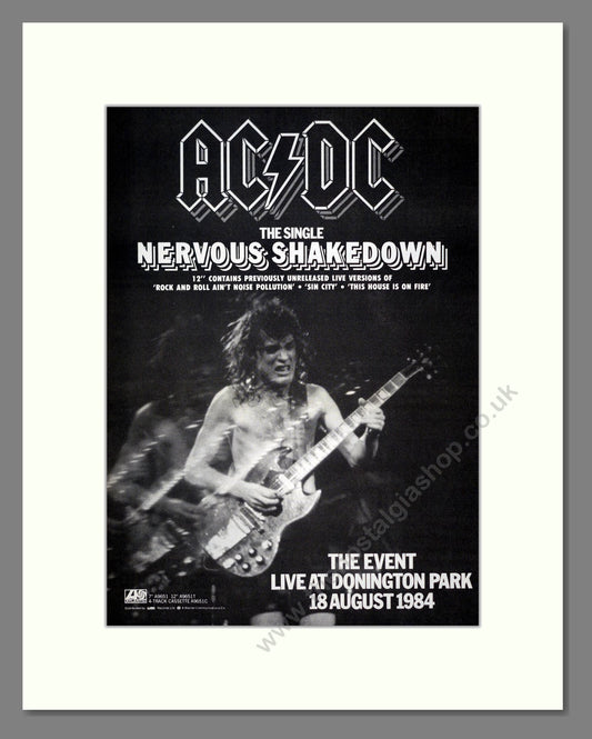 AC DC - Nervous Shakedown. Vintage Advert 1984 (ref AD19304)