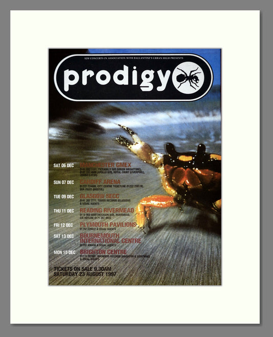 Prodigy - UK Tour Double Advert. Vintage Advert 1997 (ref AD19314)