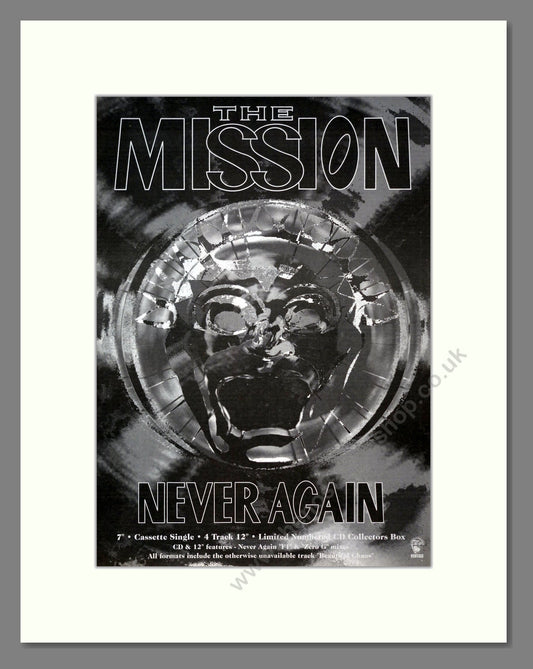 Mission (The) - Never Again. Vintage Advert 1992 (ref AD19319)