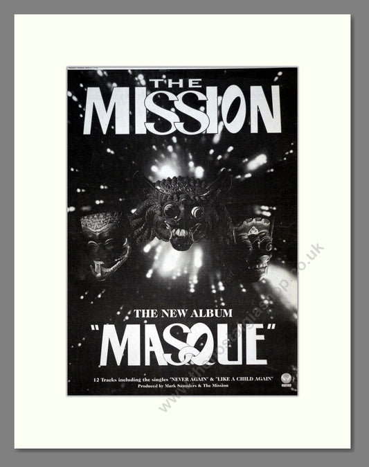 Mission (The) - Masque. Vintage Advert 1992 (ref AD19327)