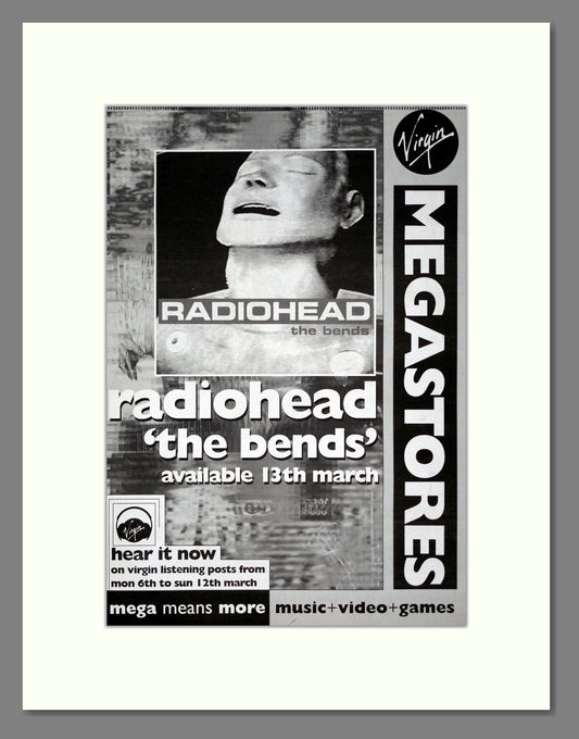 Radiohead - The Bends. Vintage Advert 1995 (ref AD19333)