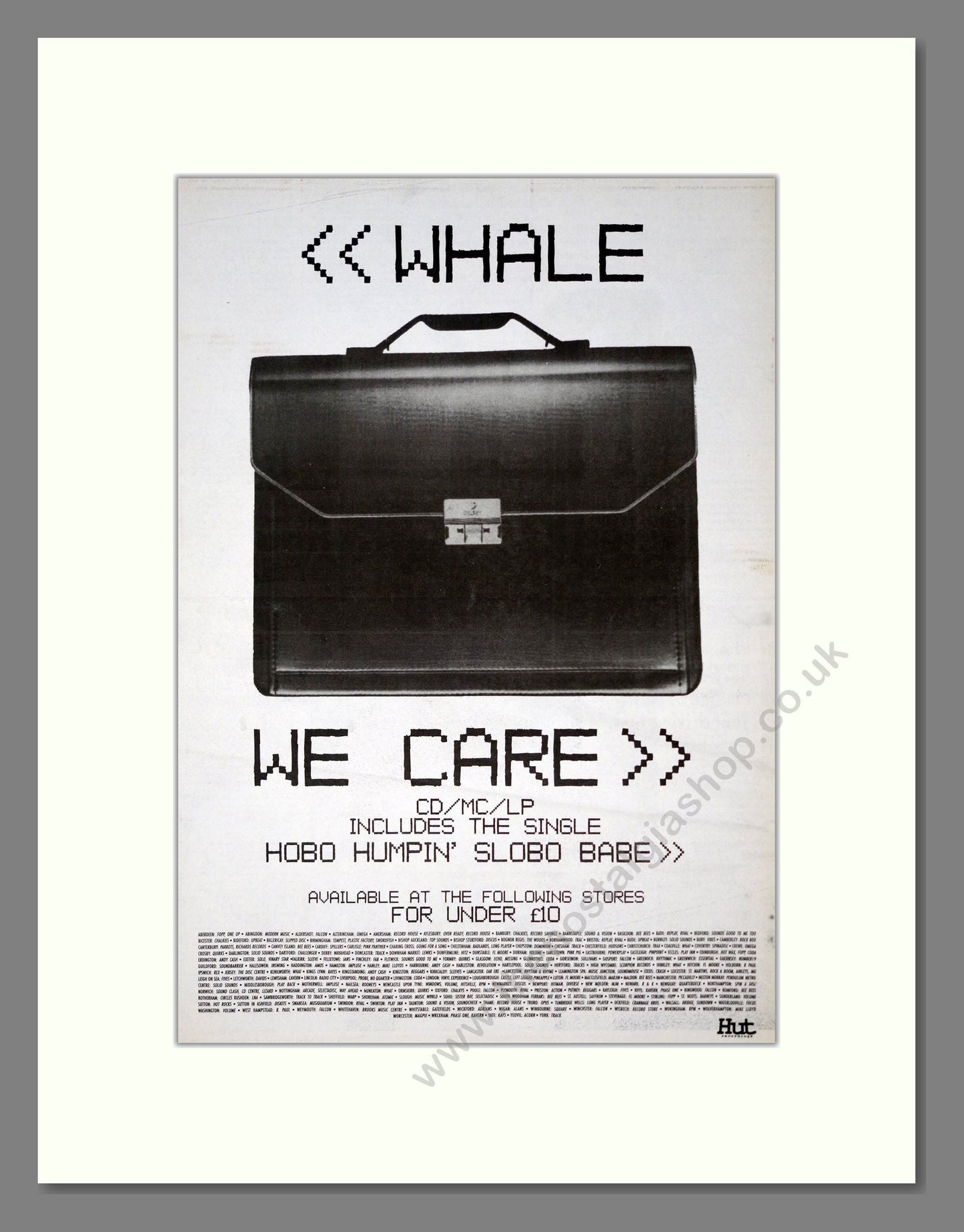 Whale - We Care. Vintage Advert 1995 (ref AD19341)