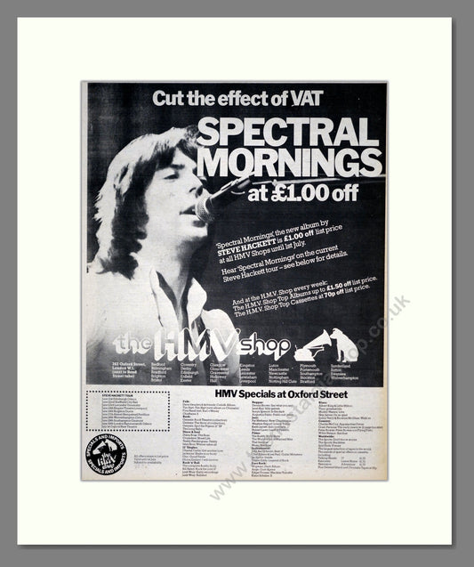 Steve Hackett - Spectral Mornings. Vintage Advert 1979 (ref AD19397)