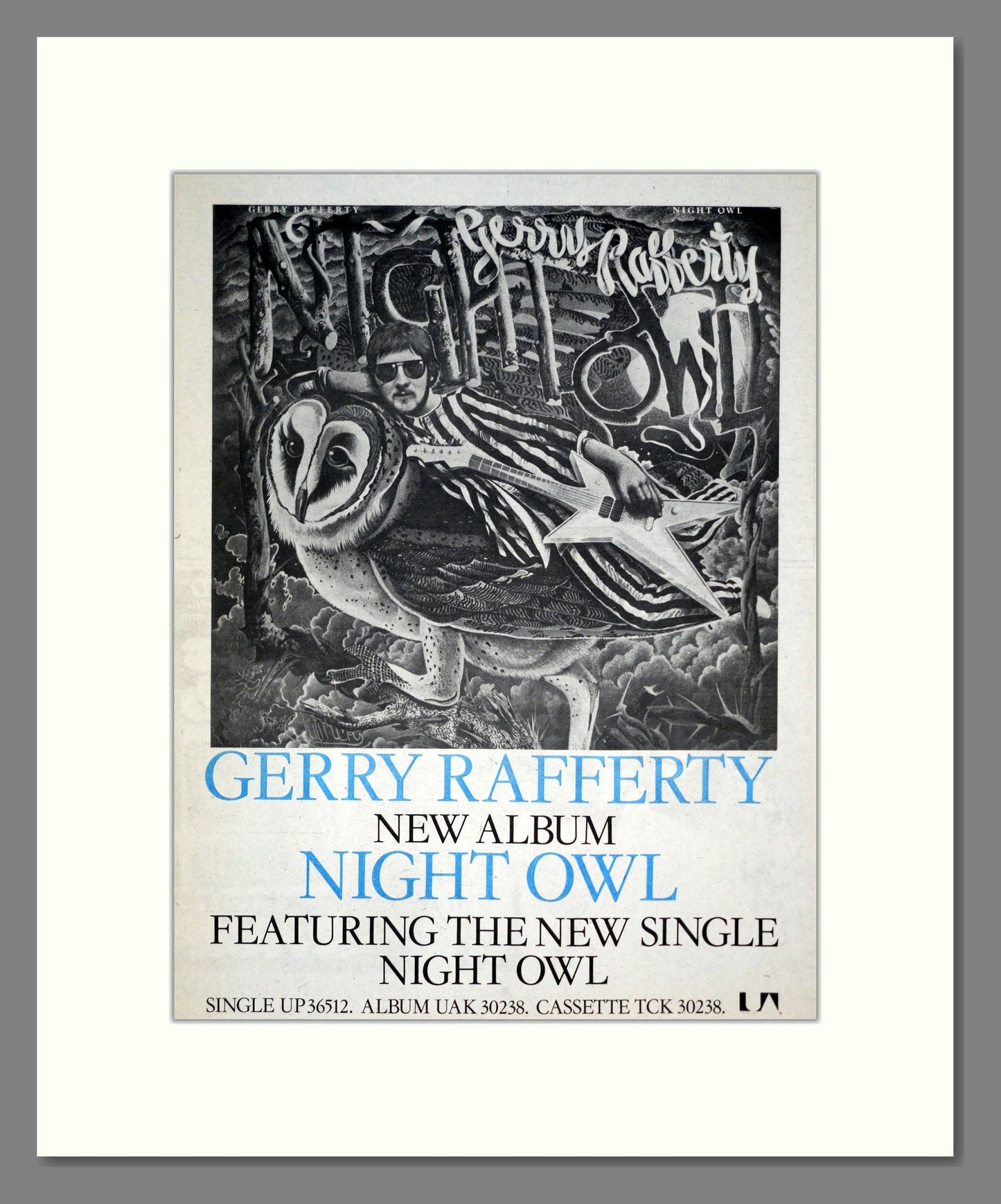 Gerry Rafferty - Night Owl. Vintage Advert 1979 (ref AD19442)