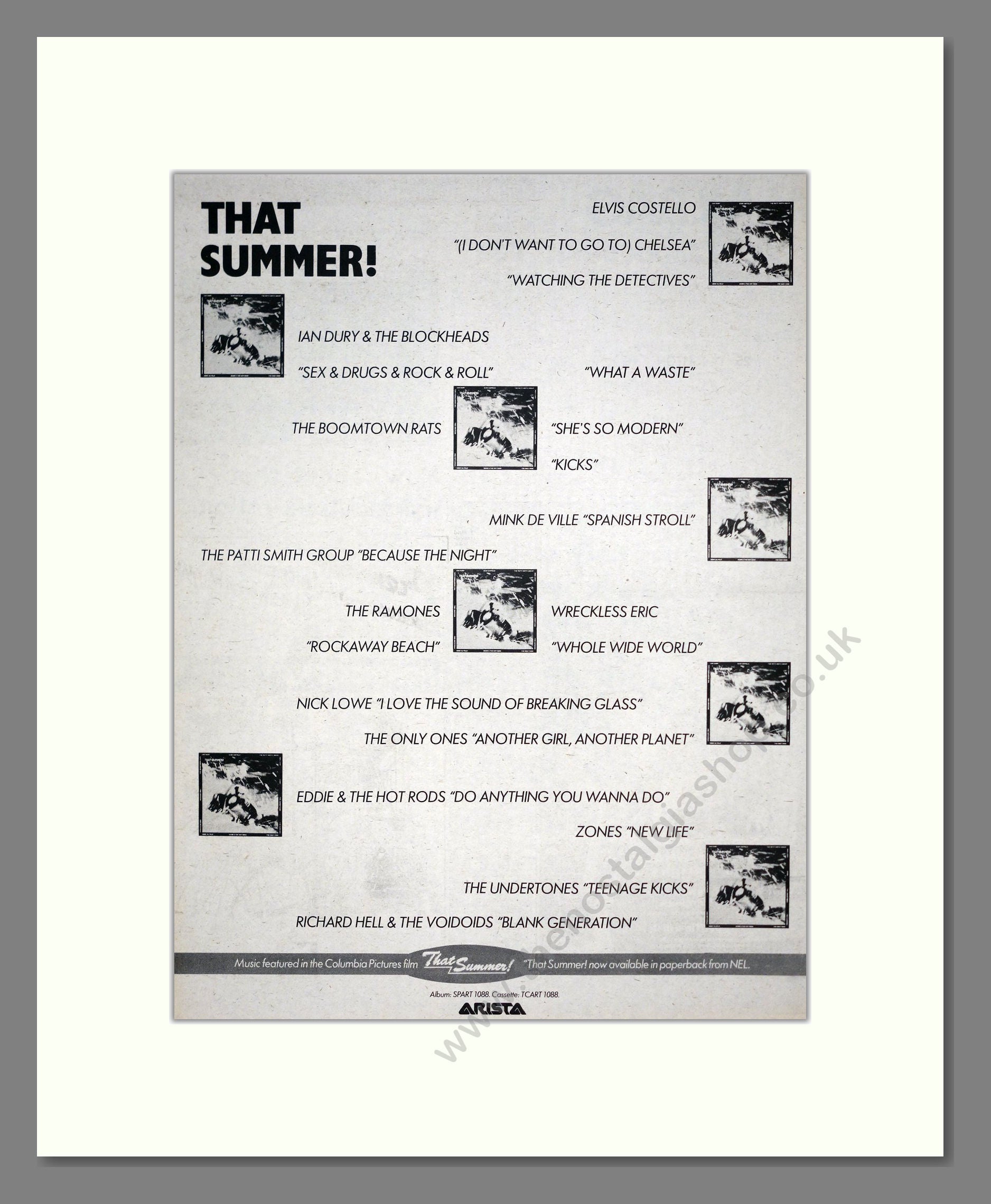 Various Artists - That Summer!. Vintage Advert 1979 (ref AD19445)