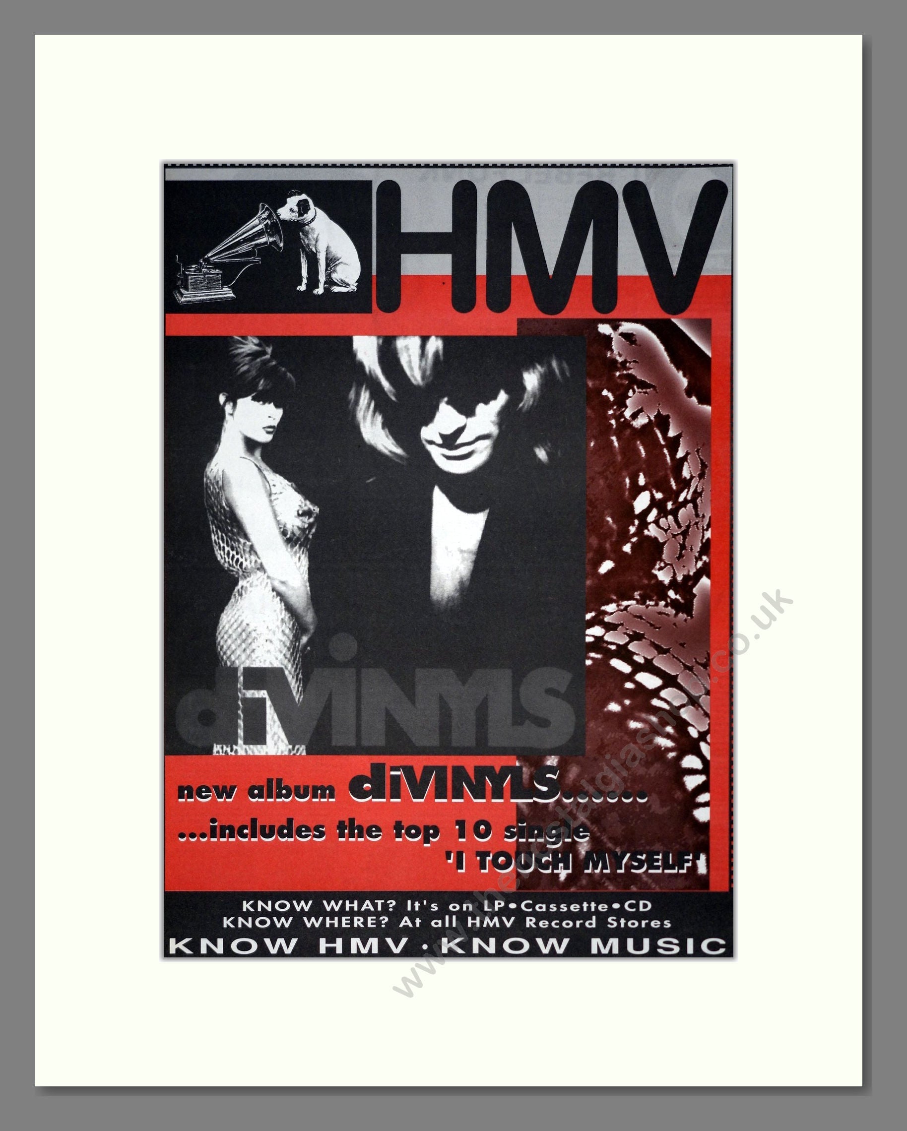 DiVinyls - I Touch Myself. Vintage Advert 1991 (ref AD19453)