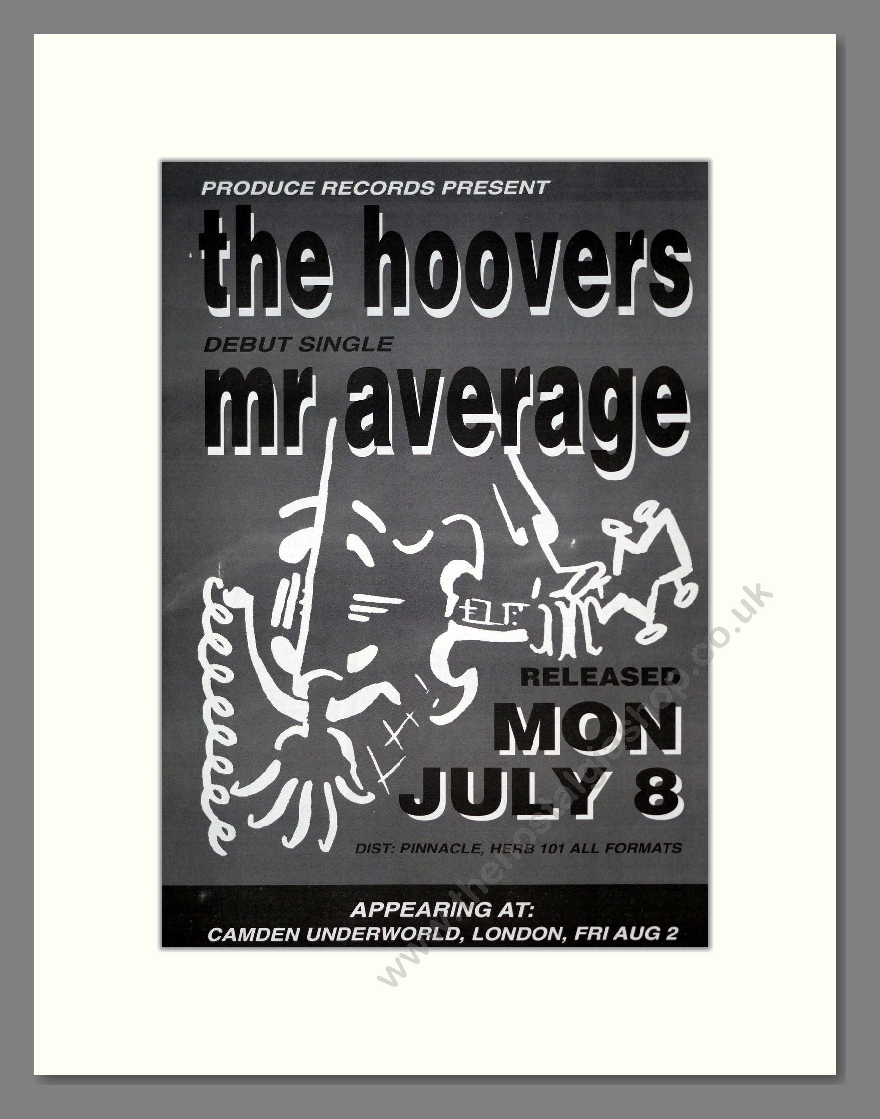 Hoovers (The) - Mr Average. Vintage Advert 1991 (ref AD19454)