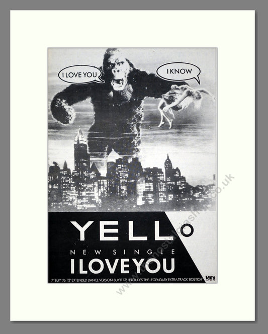 Yello - I Love You. Vintage Advert 1983 (ref AD19470)