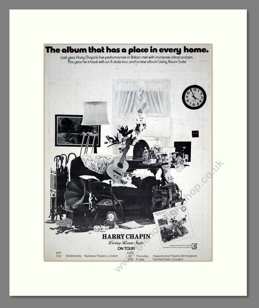 Harry Chapin - Living Room Suite. Vintage Advert 1978 (ref AD19489)