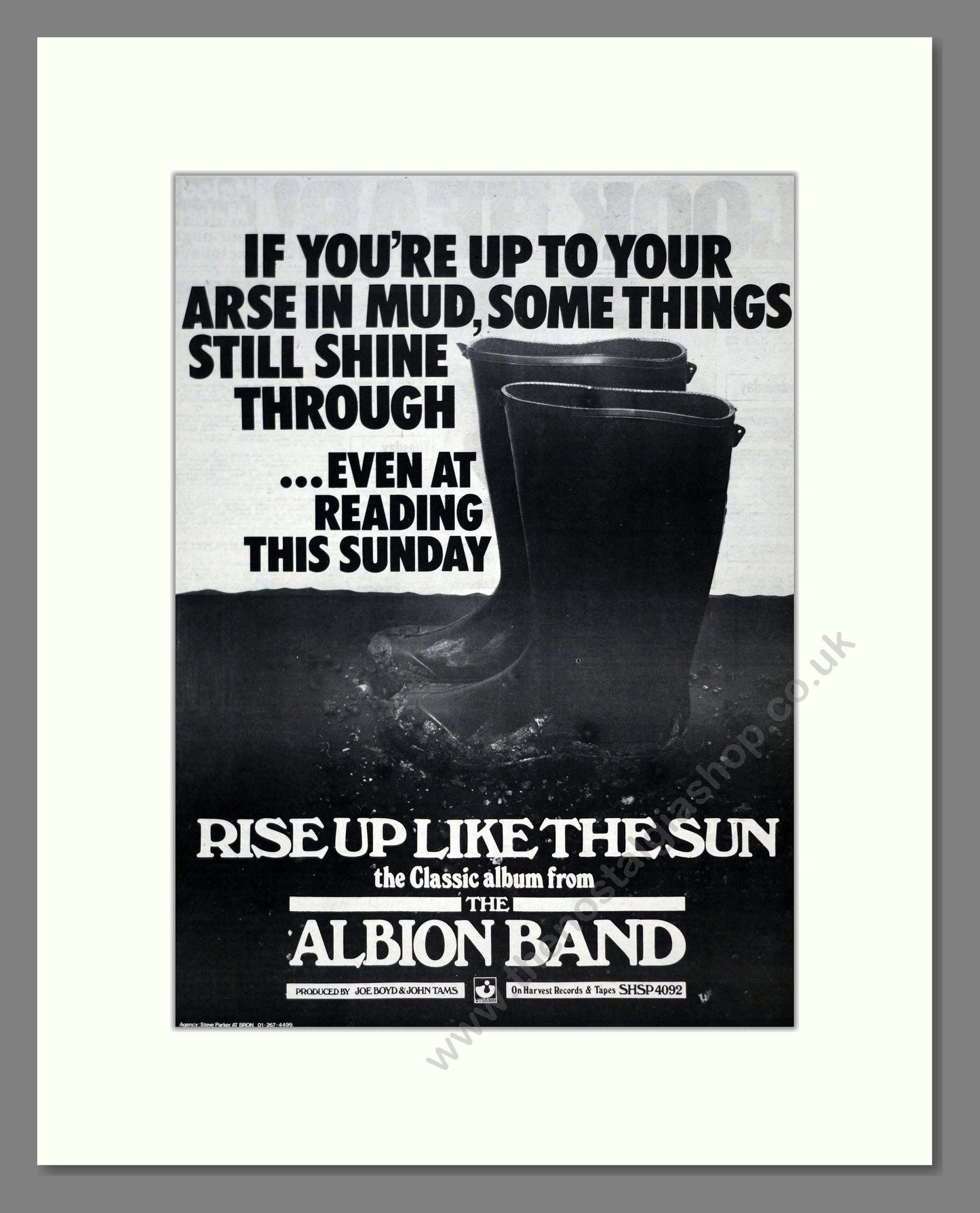 Albion Band (The) - Rise Up Like The Sun. Vintage Advert 1978 (ref AD19498)