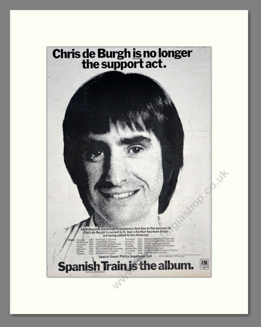 Chris De Burgh - Spanish Train. Vintage Advert 1978 (ref AD19521)