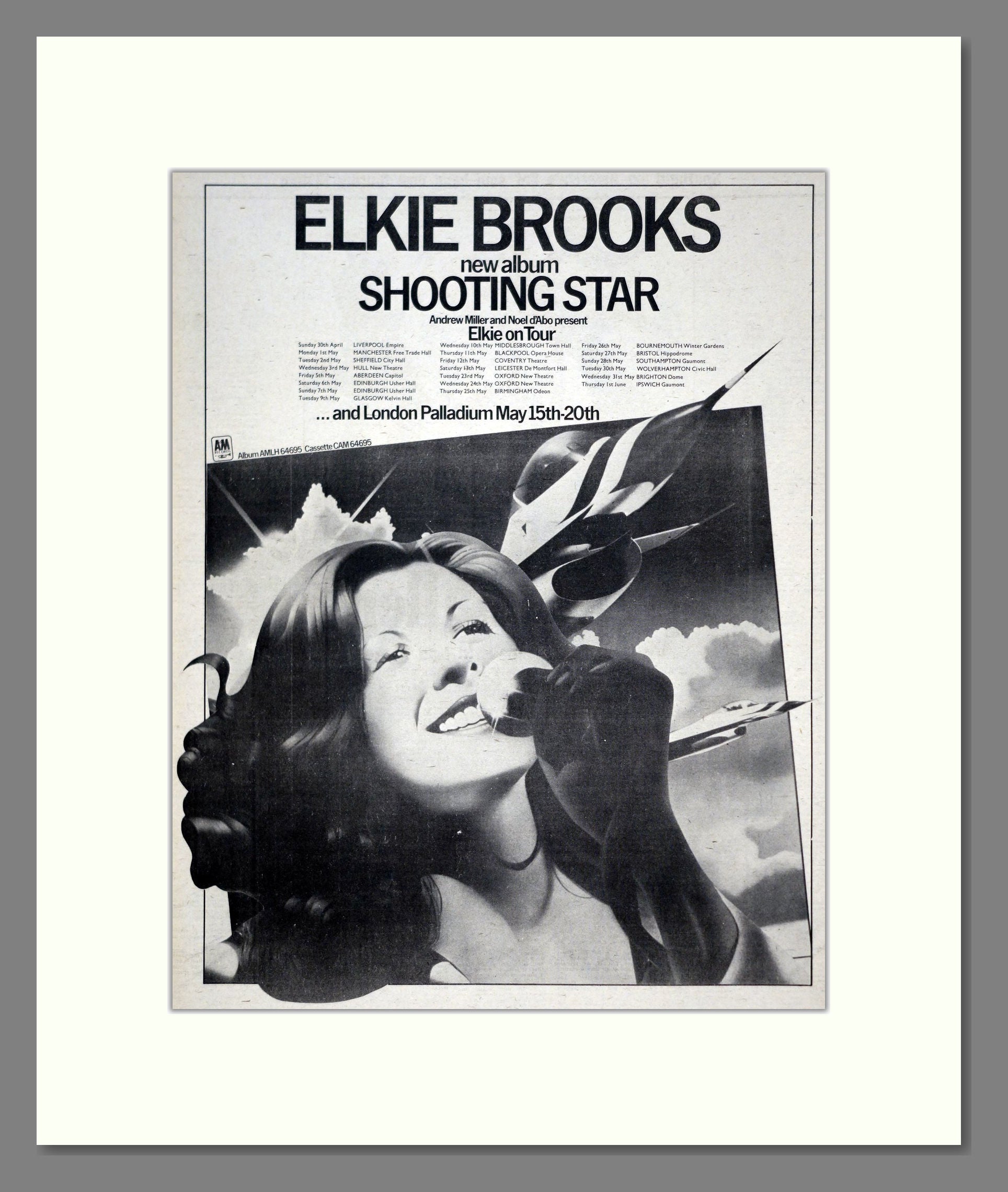 Elkie Brooks - Shooting Star. Vintage Advert 1978 (ref AD19532)