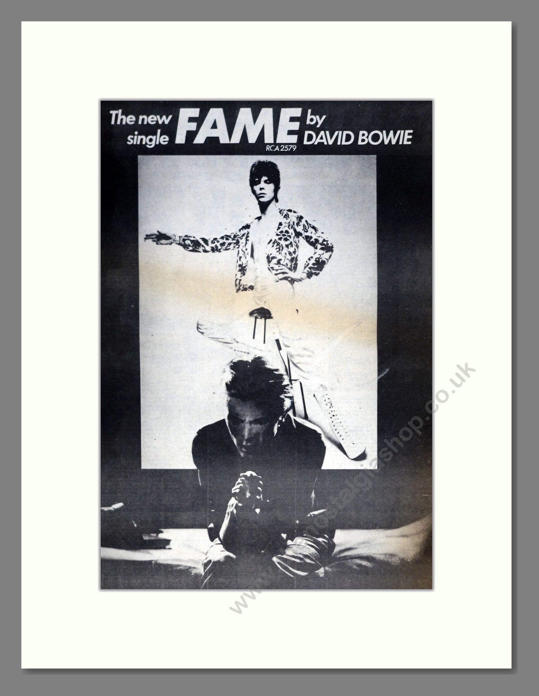 David Bowie - Fame. Vintage Advert 1975 (ref AD19556)