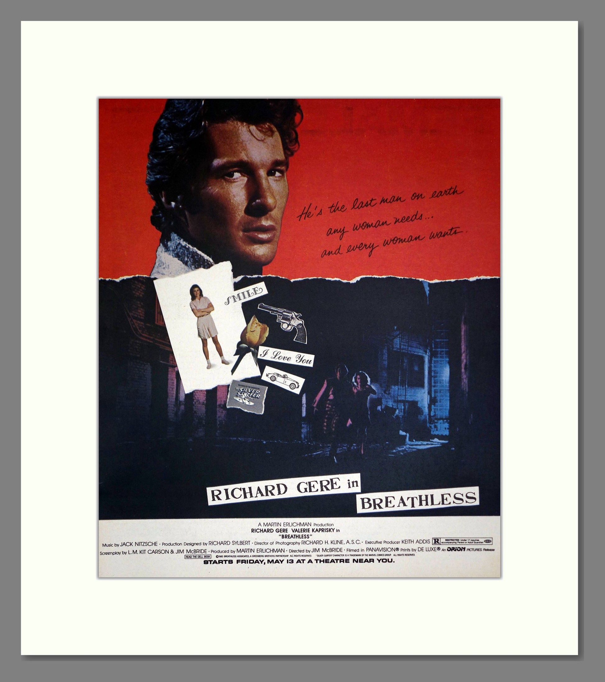 Breathless - Richard Gere. Vintage Advert 1983 (ref AD302274)