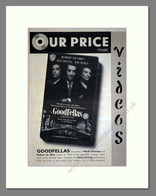 Goodfellas - On Videocassette. Vintage Advert 1992 (ref AD19560)