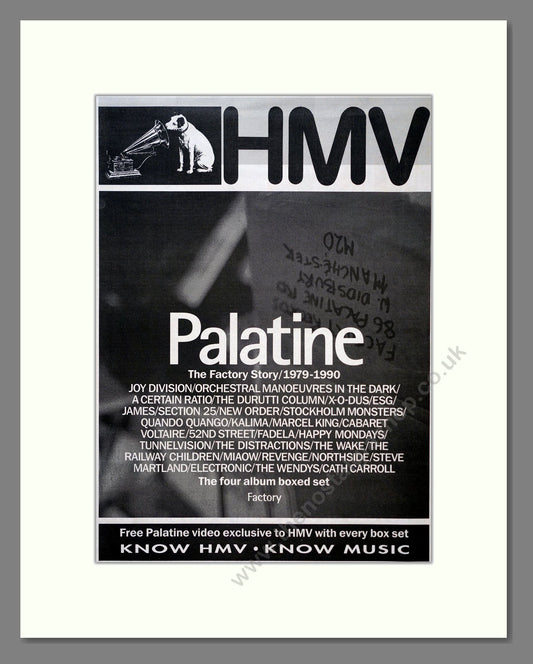 Various Artists - Palatine The Factory Story. Vintage Advert 1991 (ref AD19567)