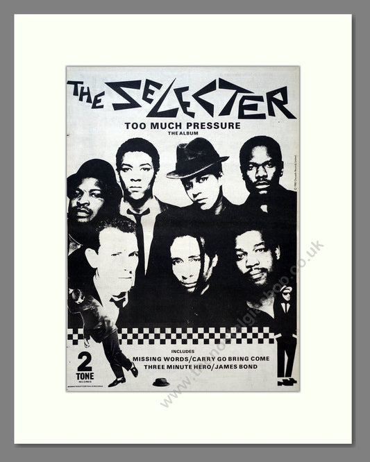 Selecter (The) - Too Much Pressure. Vintage Advert 1980 (ref AD19575)