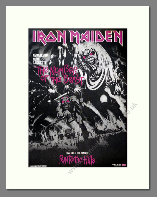 Iron Maiden - The Number Of The Beast. Vintage Advert 1982 (ref AD19583)