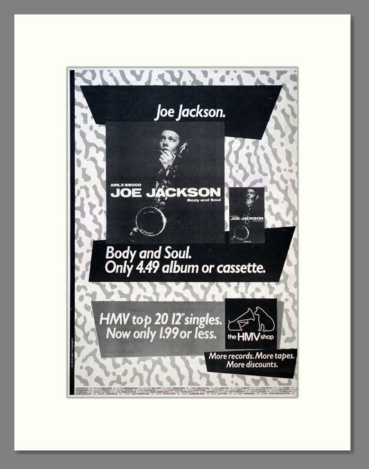 Joe Jackson - Body And Soul. Vintage Advert 1984 (ref AD19589)