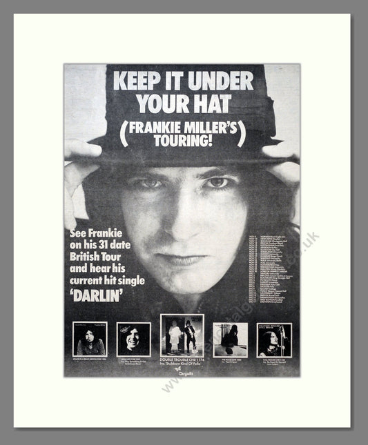 Frankie Miller - UK Tour. Vintage Advert 1978 (ref AD19608)