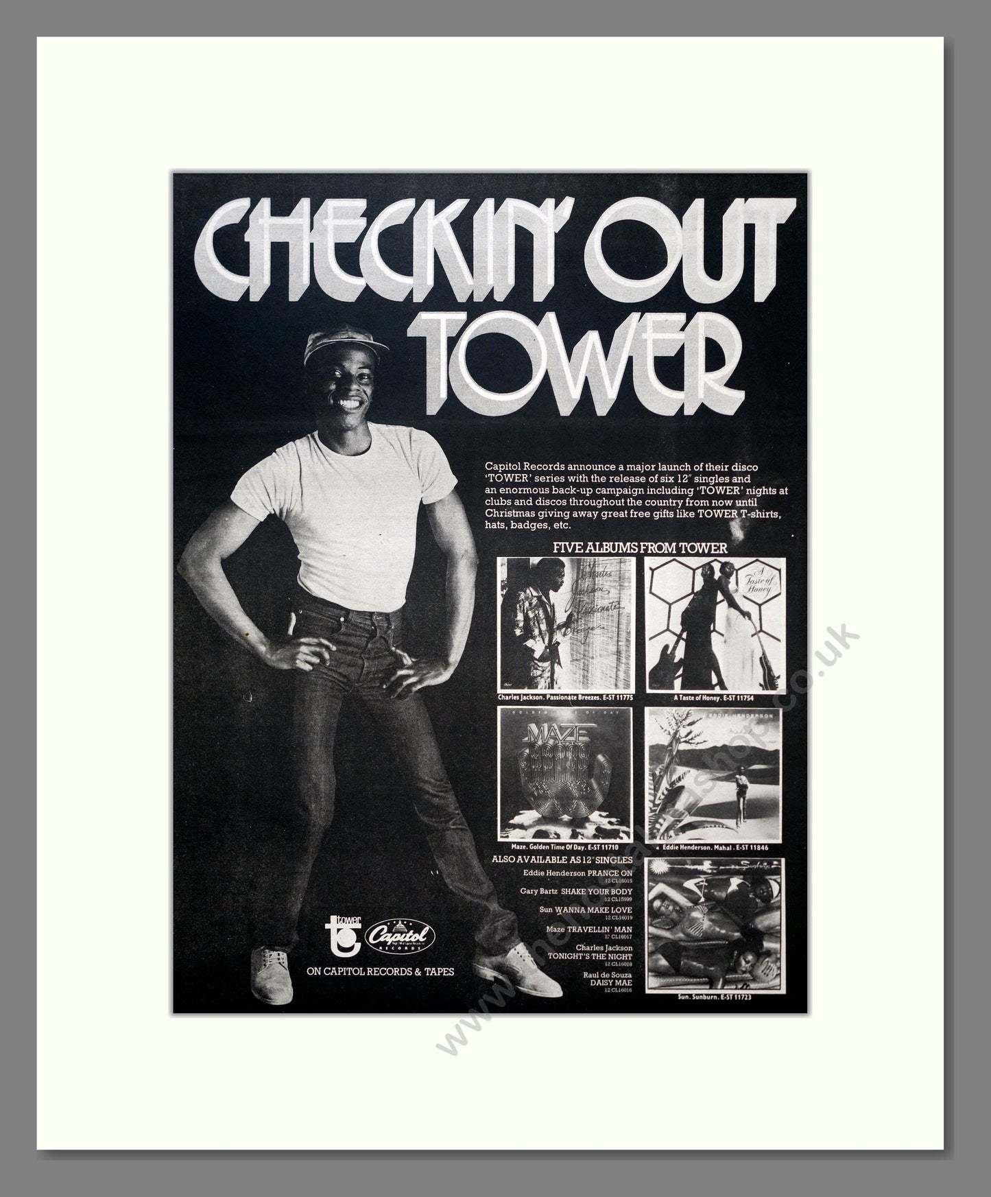 Tower - Various Albums. Vintage Advert 1978 (ref AD19612)