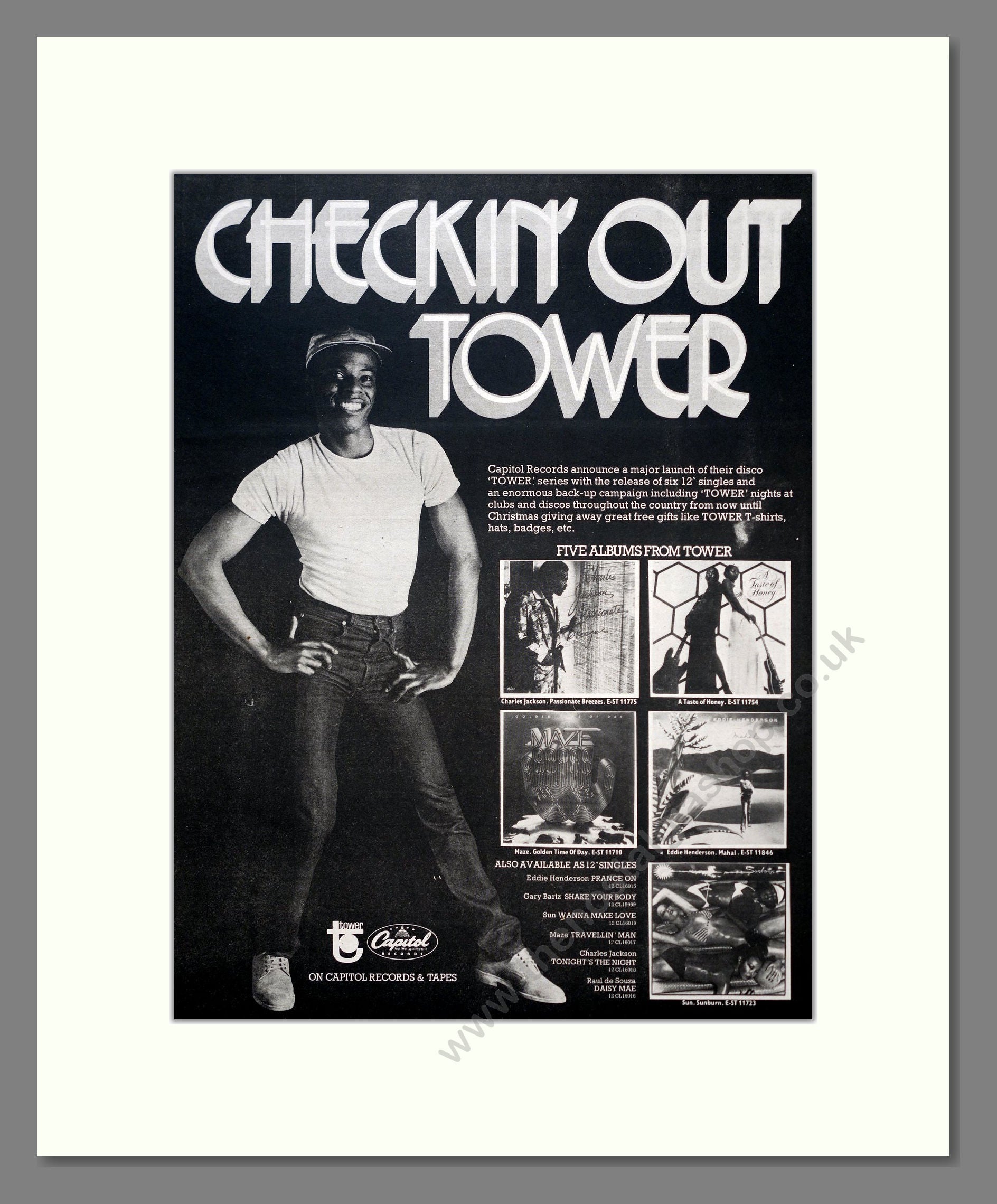 Tower - Various Albums. Vintage Advert 1978 (ref AD19612)