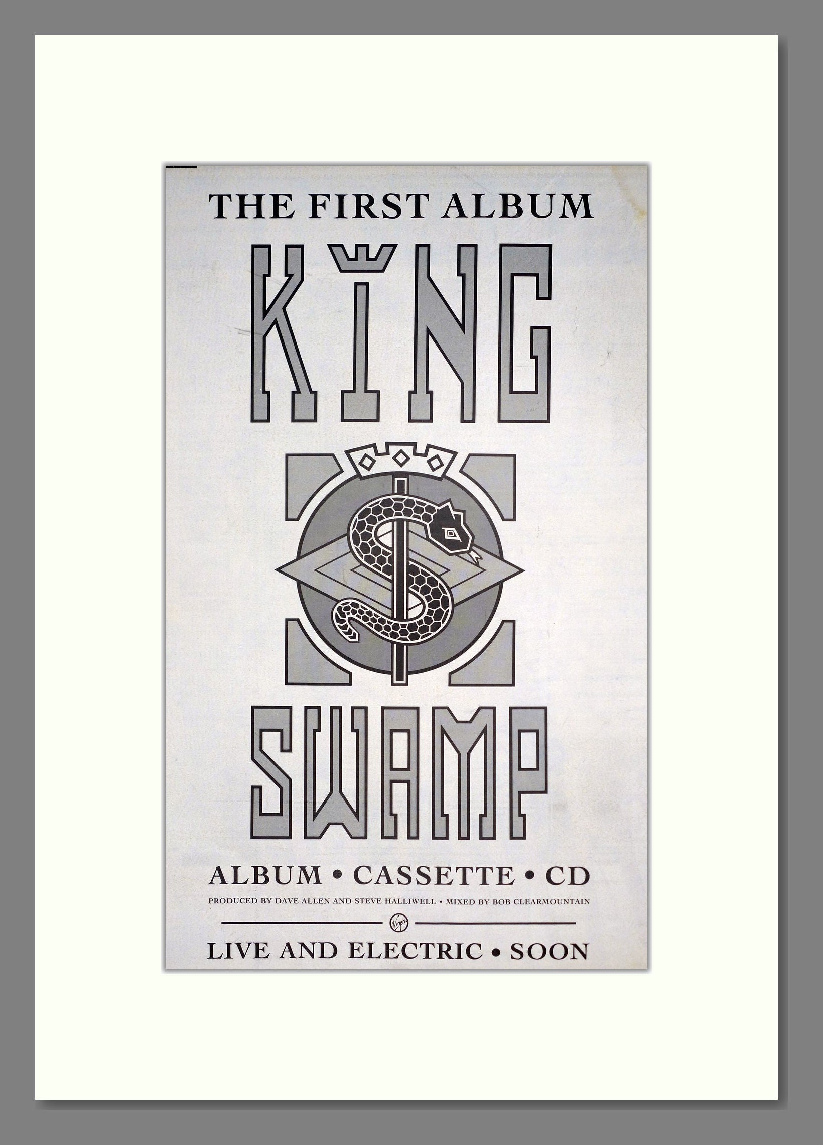 King Swamp - Debut Album. Vintage Advert 1989 (ref AD19638)