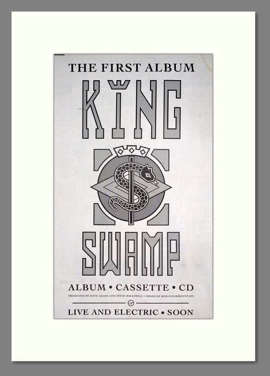 King Swamp - Debut Album. Vintage Advert 1989 (ref AD19638)