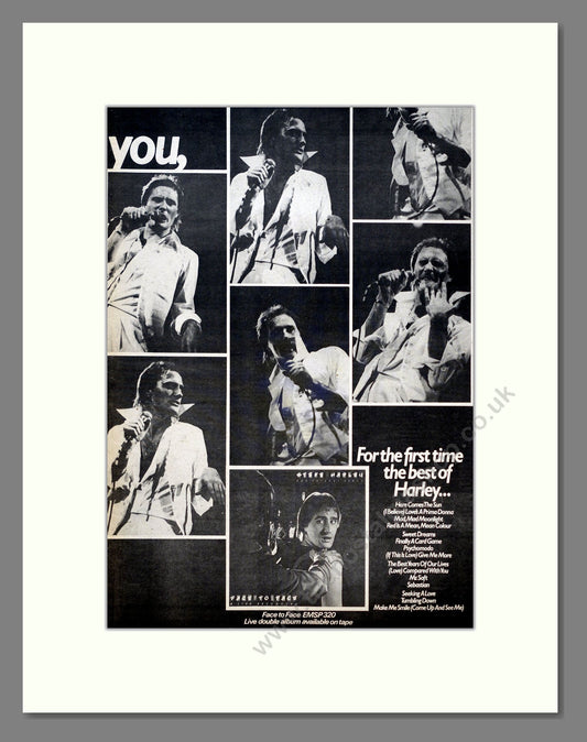 Steve Harley - Best Of (Double Advert). Vintage Advert 1977 (ref AD19674)