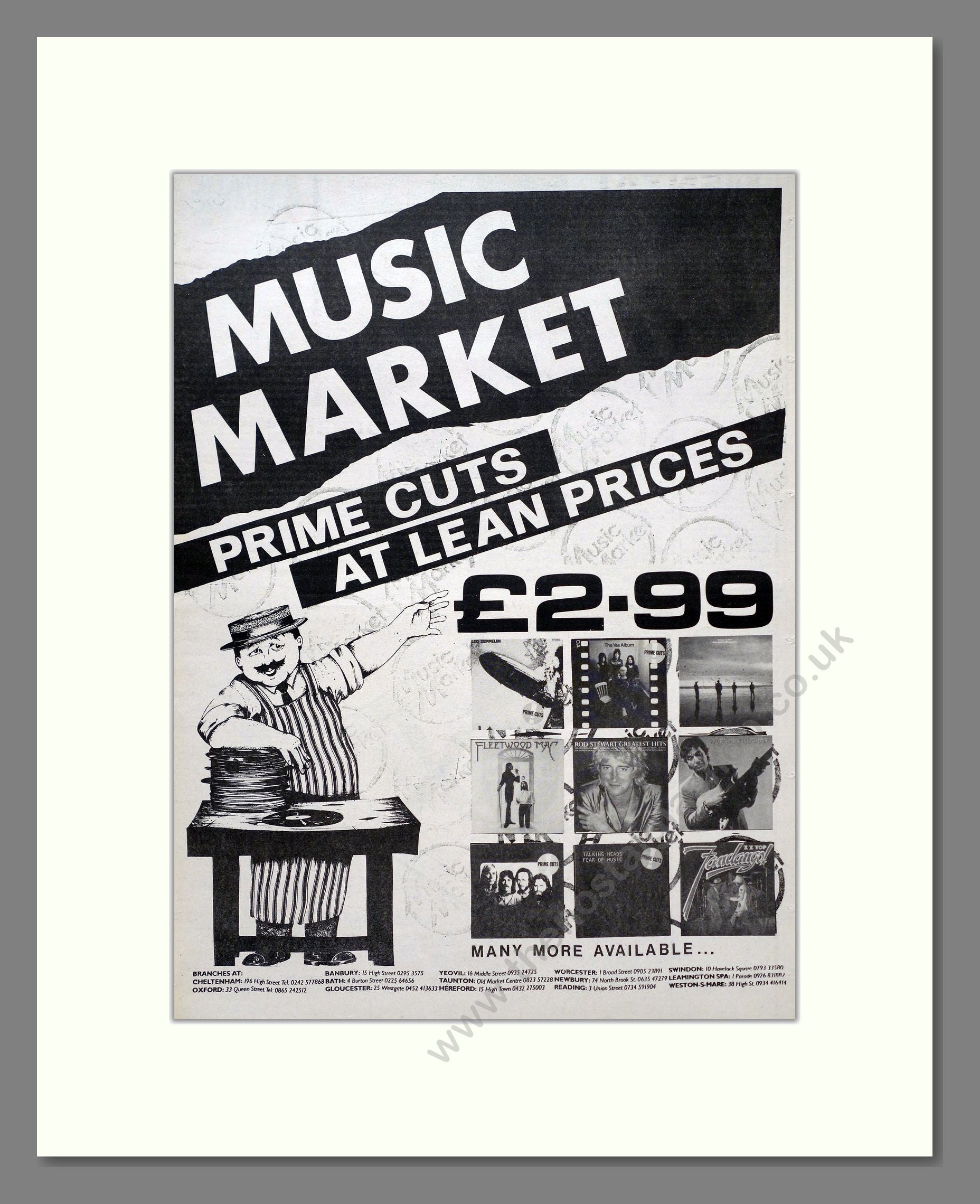 Various Artists - Music Market. Vintage Advert 1985 (ref AD19678)