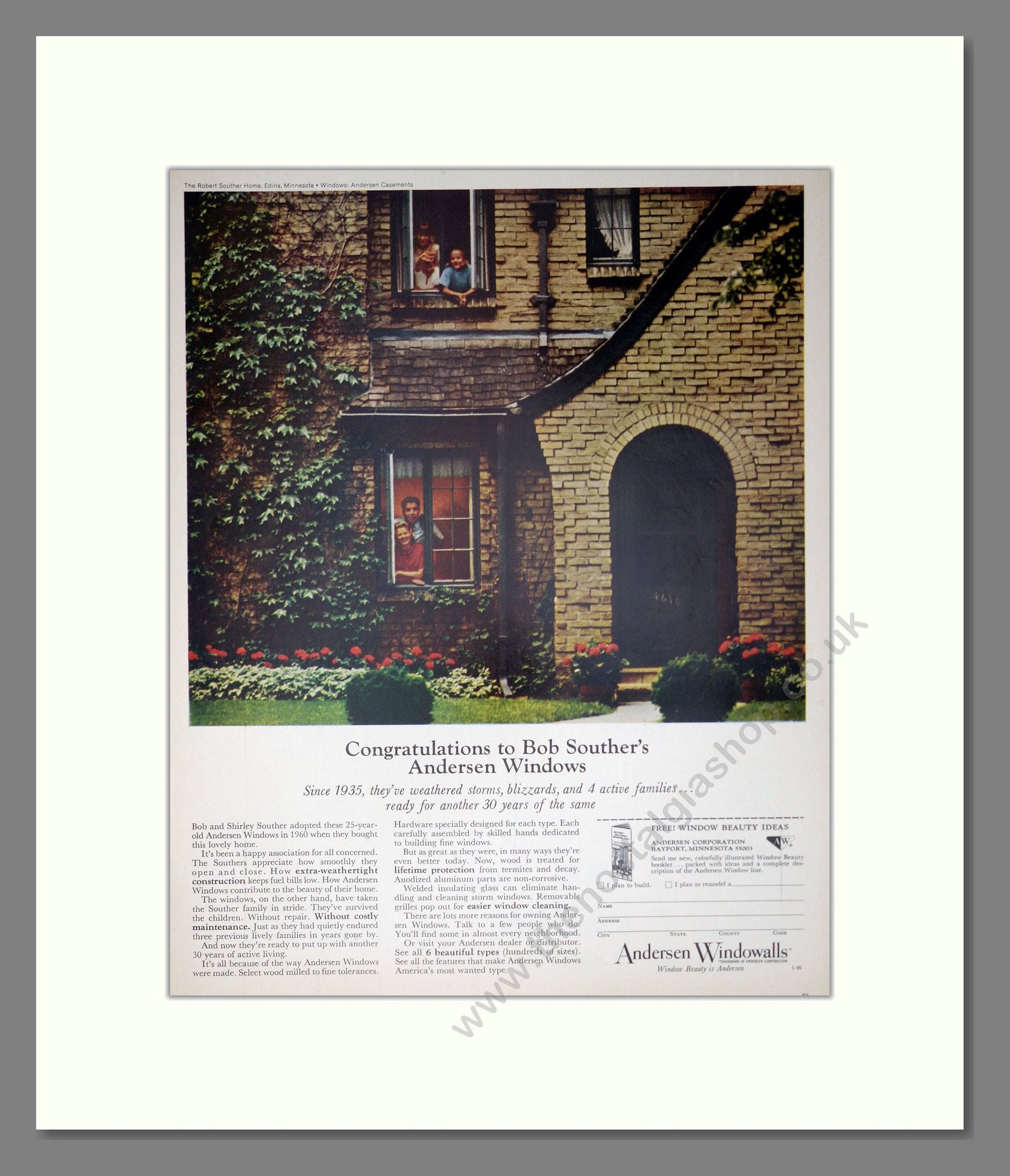 Andersen - Windowalls. Vintage Advert 1965 (ref AD302367)