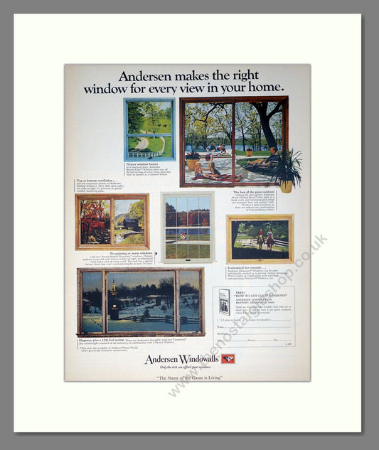 Andersen - Windowalls. Vintage Advert 1969 (ref AD302368)