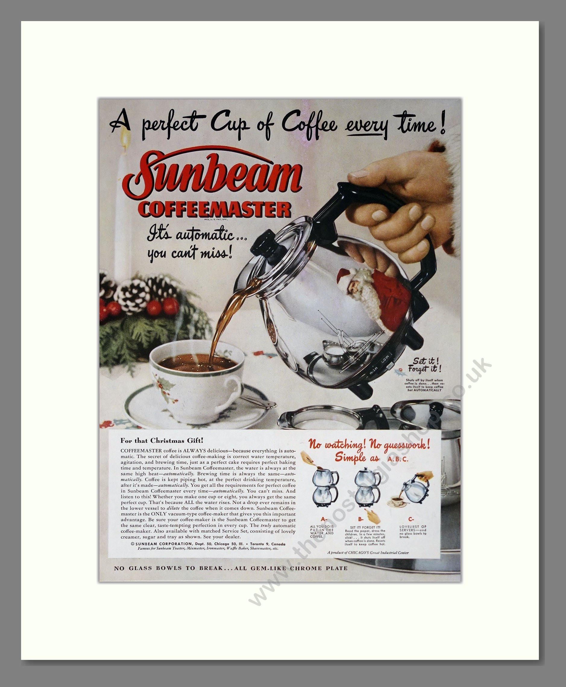 Sunbeam - Coffeemaster. Vintage Advert 1949 (ref AD302471)