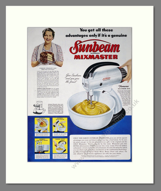 Sunbeam - Mixmaster. Vintage Advert 1950 (ref AD302475)