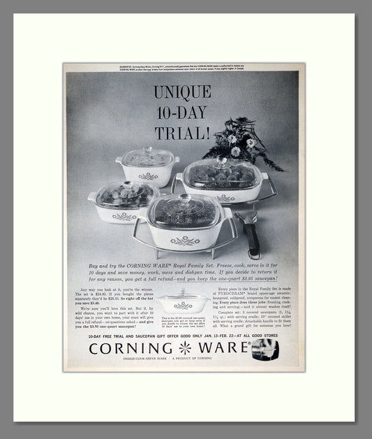 Corning Ware - Dishes. Vintage Advert 1964 (ref AD302481)