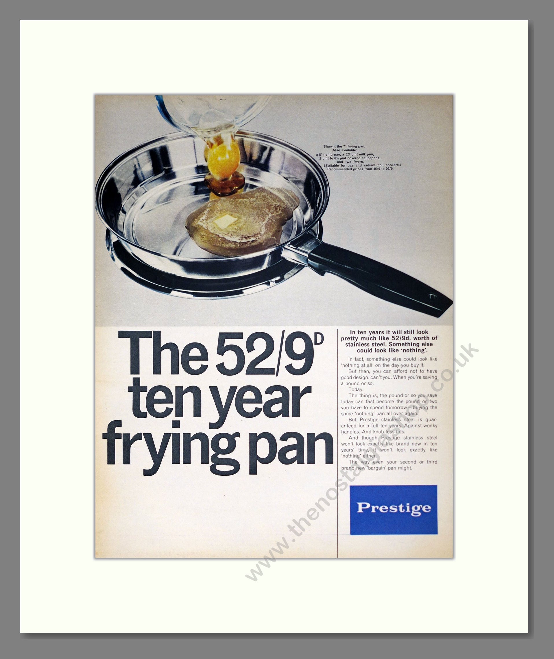 Prestige - Frying Pans. Vintage Advert 1969 (ref AD302485)