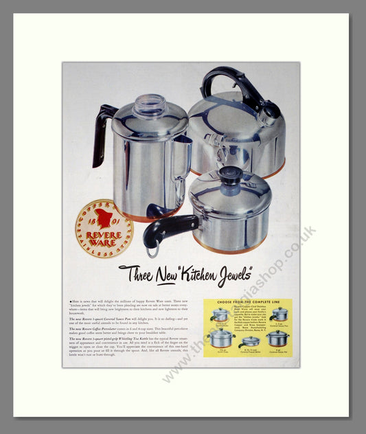 Revere Ware - Stainless Steel. Vintage Advert 1948 (ref AD302486)