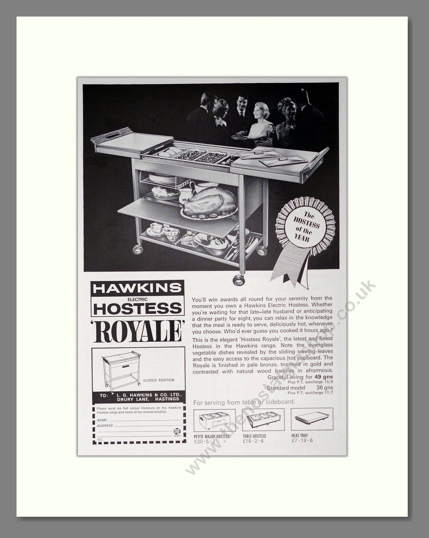 Hawkins - Royale Hostess Trolley. Vintage Advert 1966 (ref AD302494)