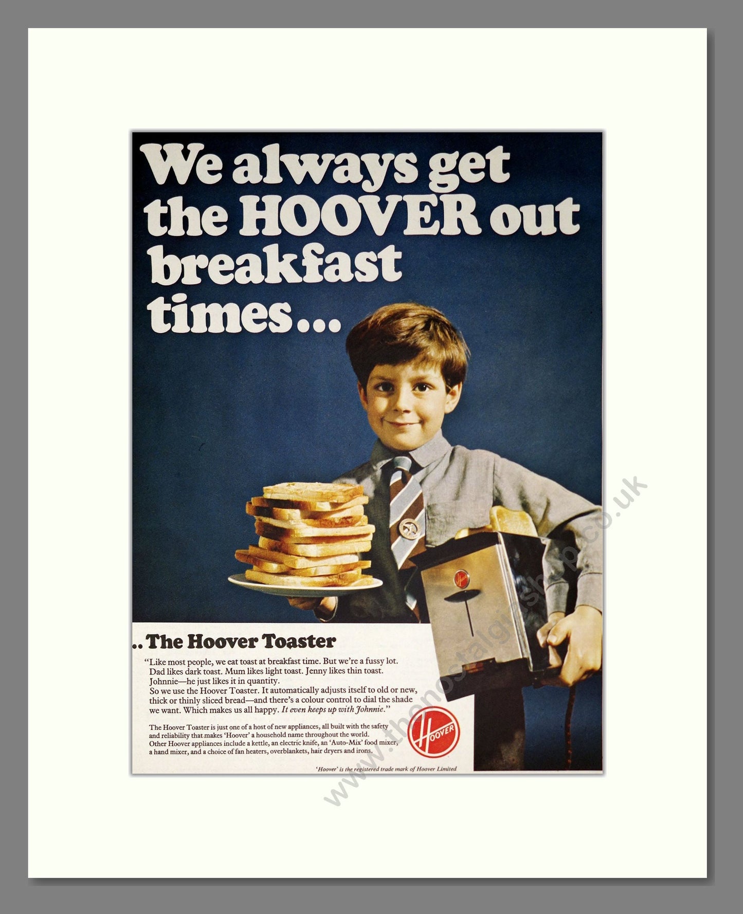 Hoover - Toaster. Vintage Advert 1968 (ref AD302510)