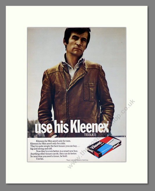 Kleenex - Tissues. Vintage Advert 1973 (ref AD302515)