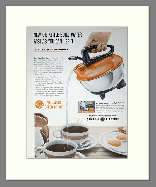 General Electric - Kettles. Vintage Advert 1955 (ref AD302523)