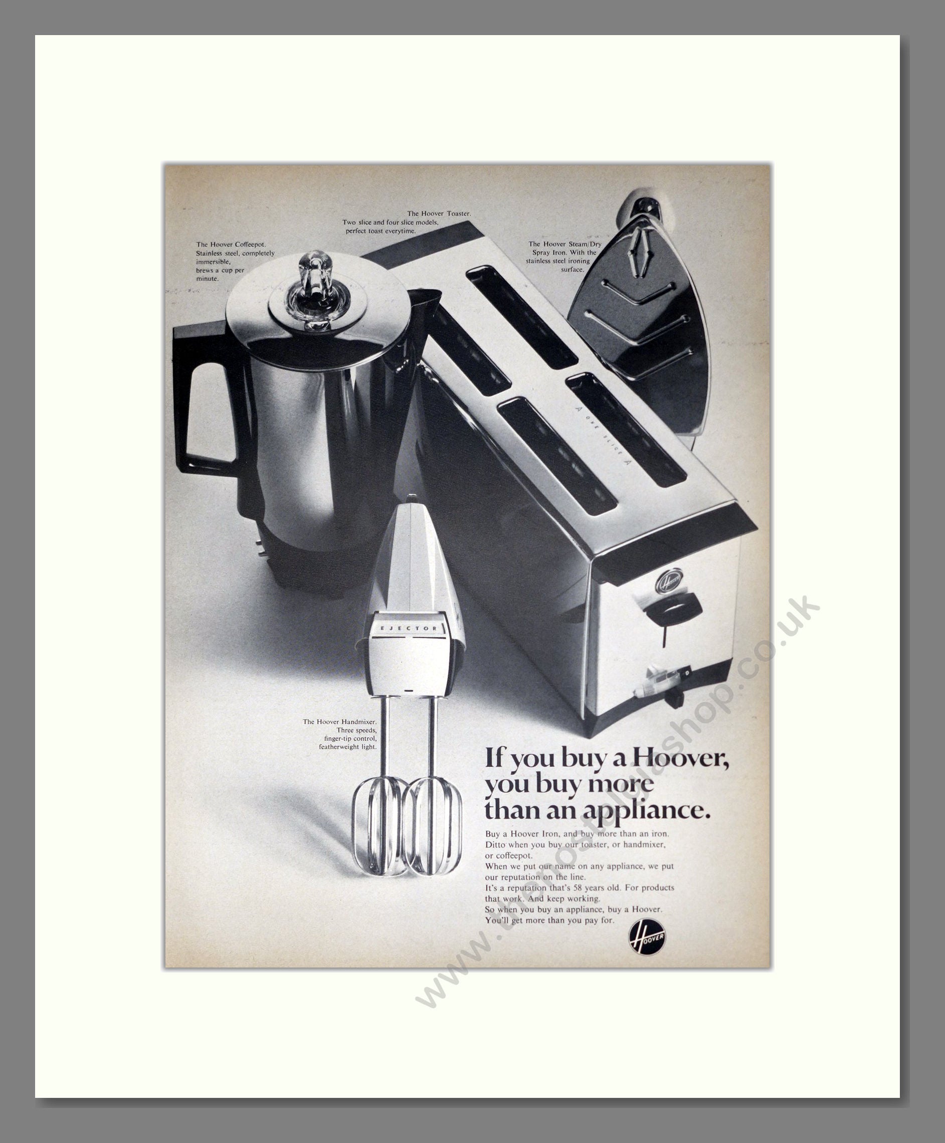 Hoover - Kitchen Appliances. Vintage Advert 1967 (ref AD302530)