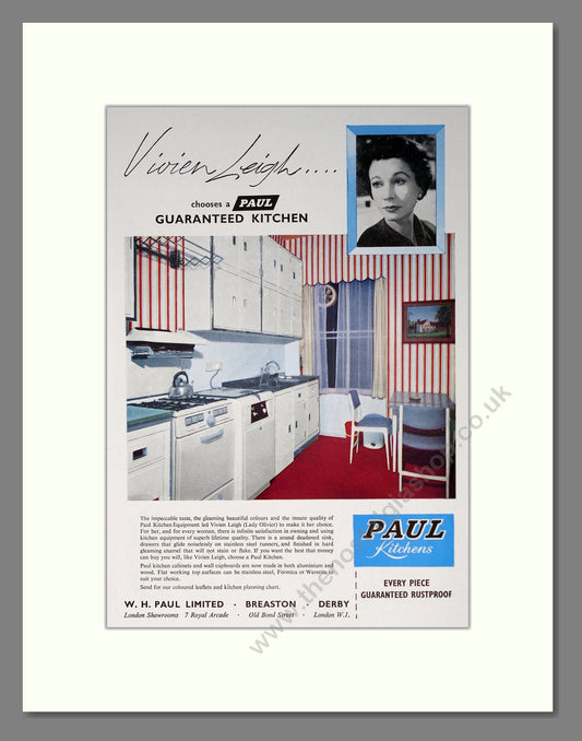 Paul Kitchens - Kitchen Units. Vintage Advert 1958 (ref AD302532)