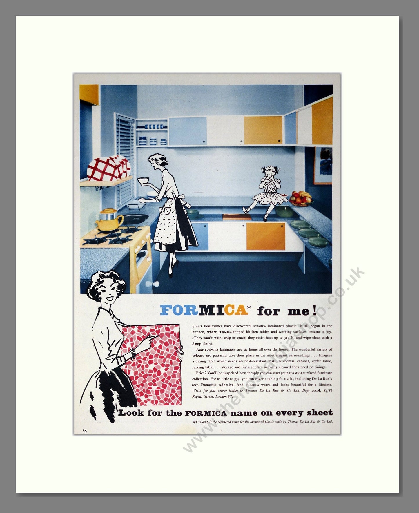 Formica - Kitchen Units. Vintage Advert 1957 (ref AD302539)