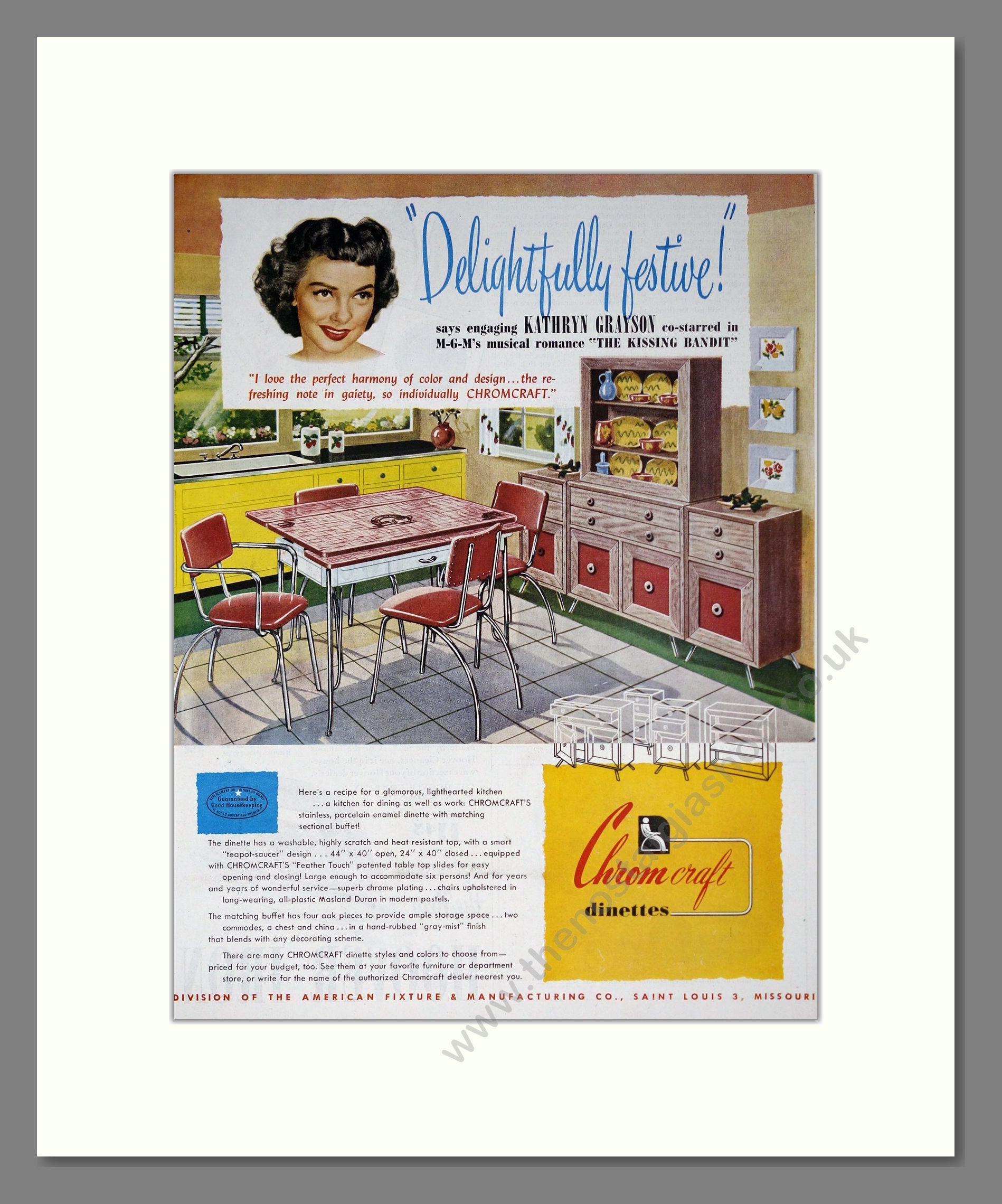 Chromcraft - Kitchen Furniture. Vintage Advert 1948 (ref AD302550)