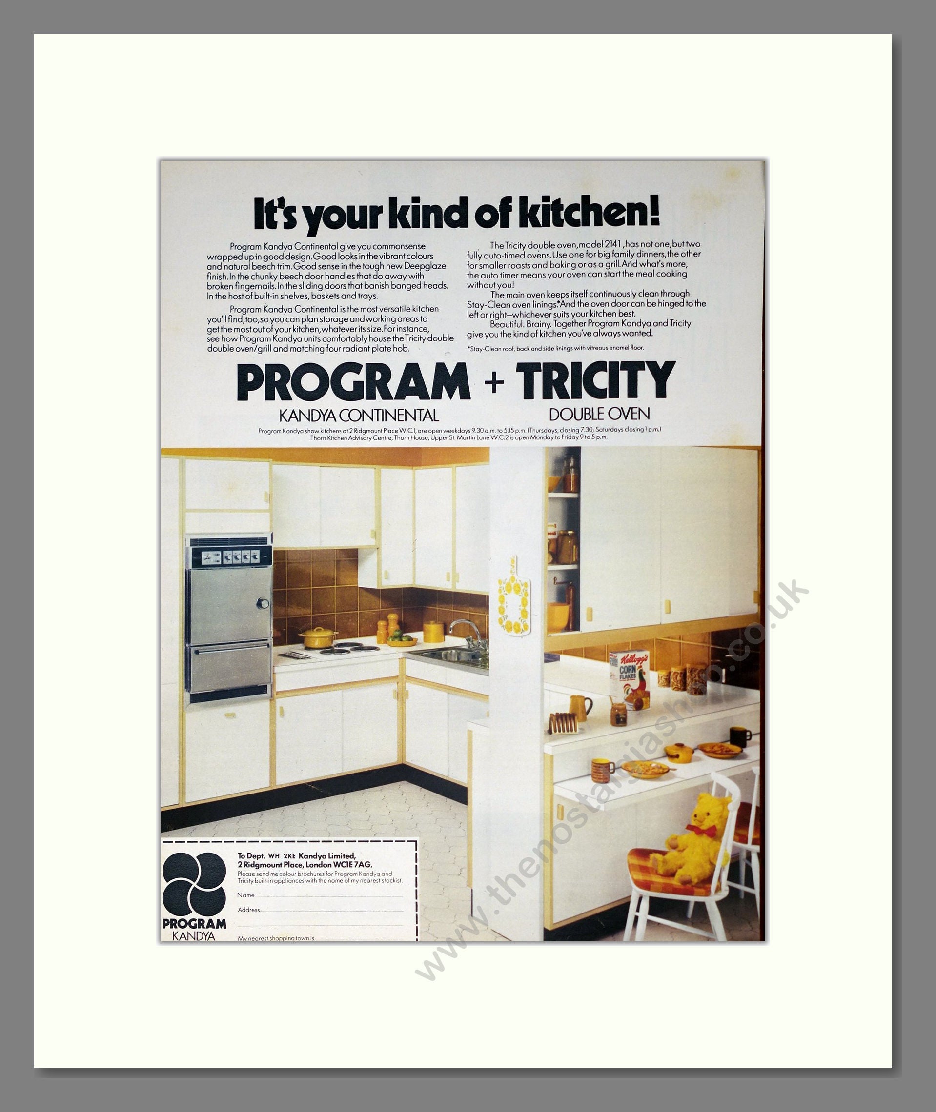 Program - Kitchen Units. Vintage Advert 1973 (ref AD302552)