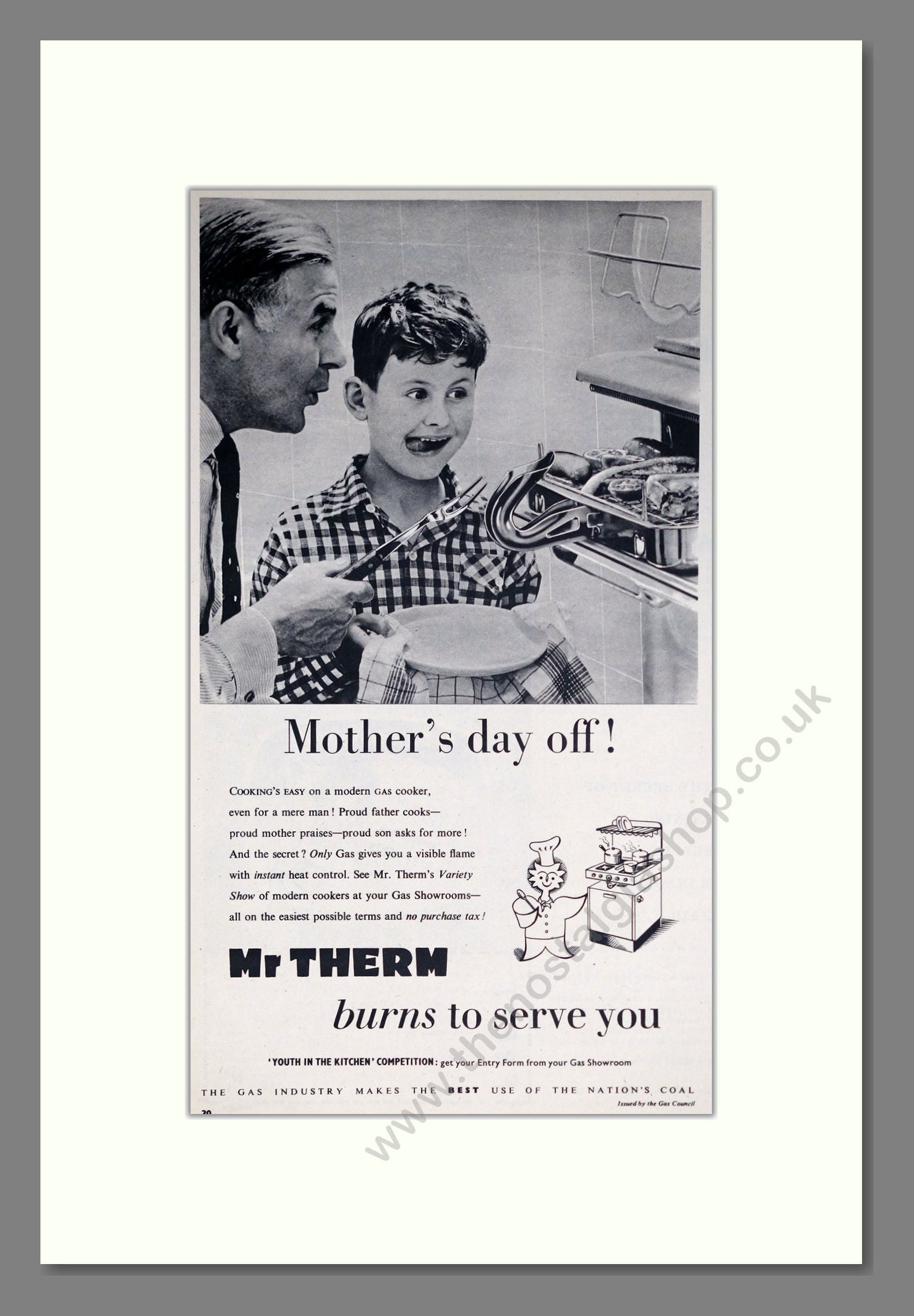 Mr Therm - Cookers. Vintage Advert 1957 (ref AD302555)