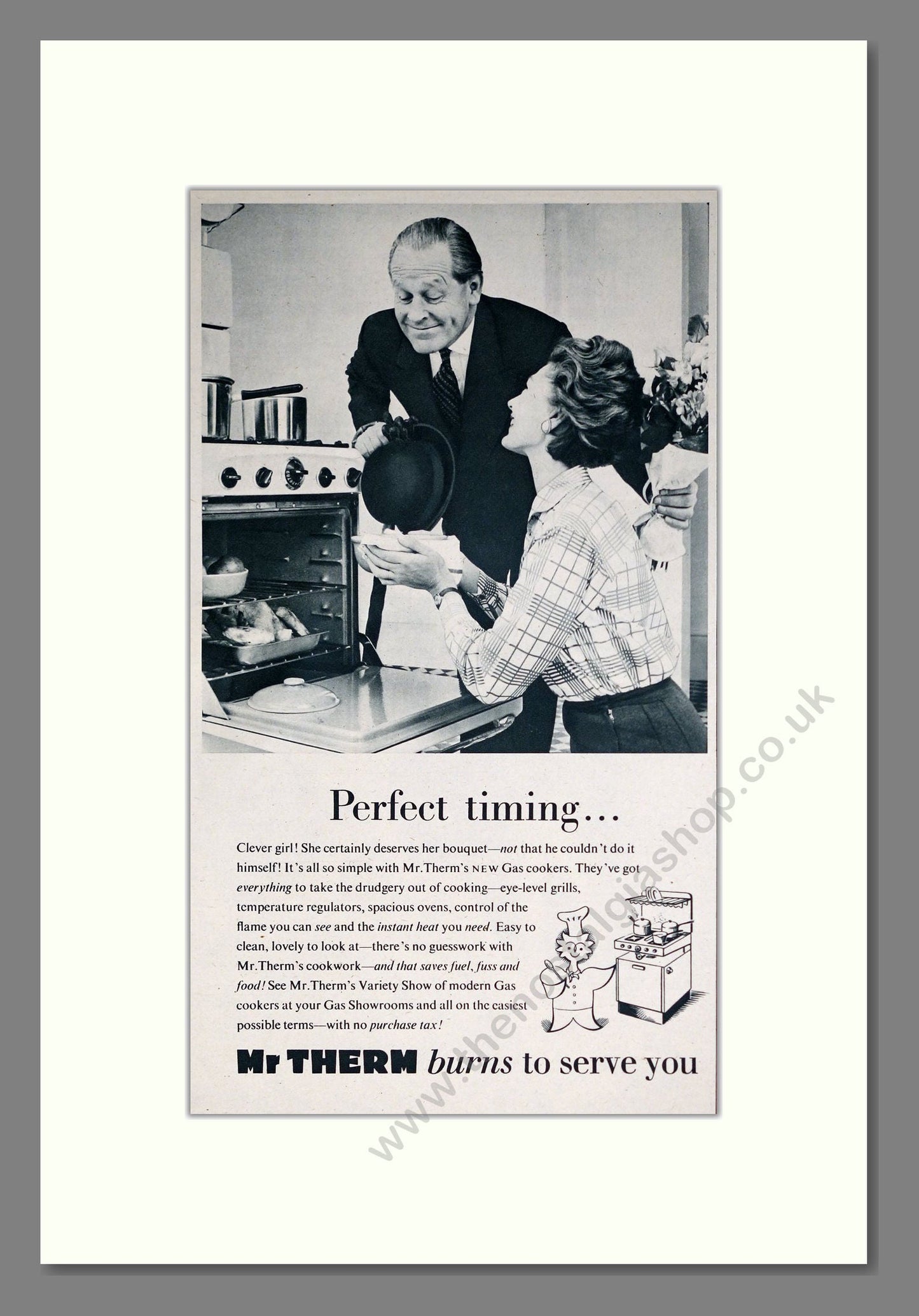 Mr Therm - Cookers. Vintage Advert 1957 (ref AD302556)