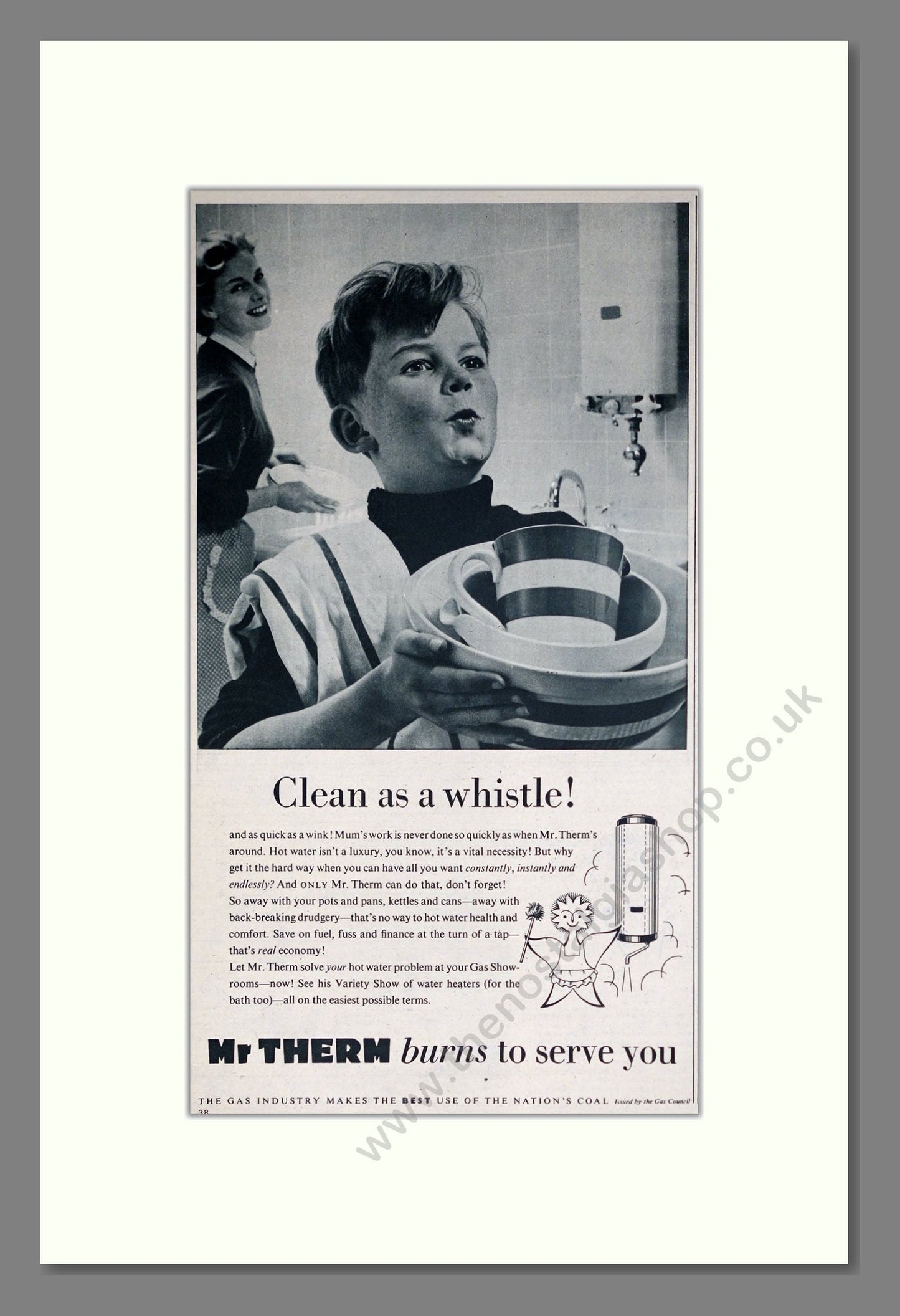 Mr Therm - Water Heater. Vintage Advert 1957 (ref AD302557)